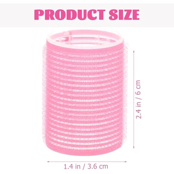 Uonlytech 6pcs Self Grip Rollers Salon Hair Dressing Curlers Large Hair Rollers Self- adhesive Plastic Hair Curlers DIY Curly Curlers Hairstyle Tools 3. 6cm (Random Color) - Image 2